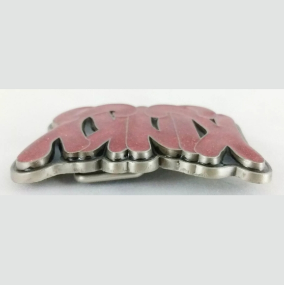 Moto Style Enamel High Glitter Red Belt Buckle - Picture 4 of 4